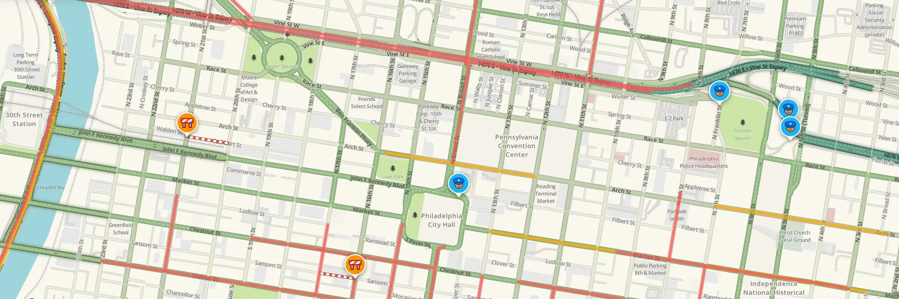 Waze Map of Philadelphia