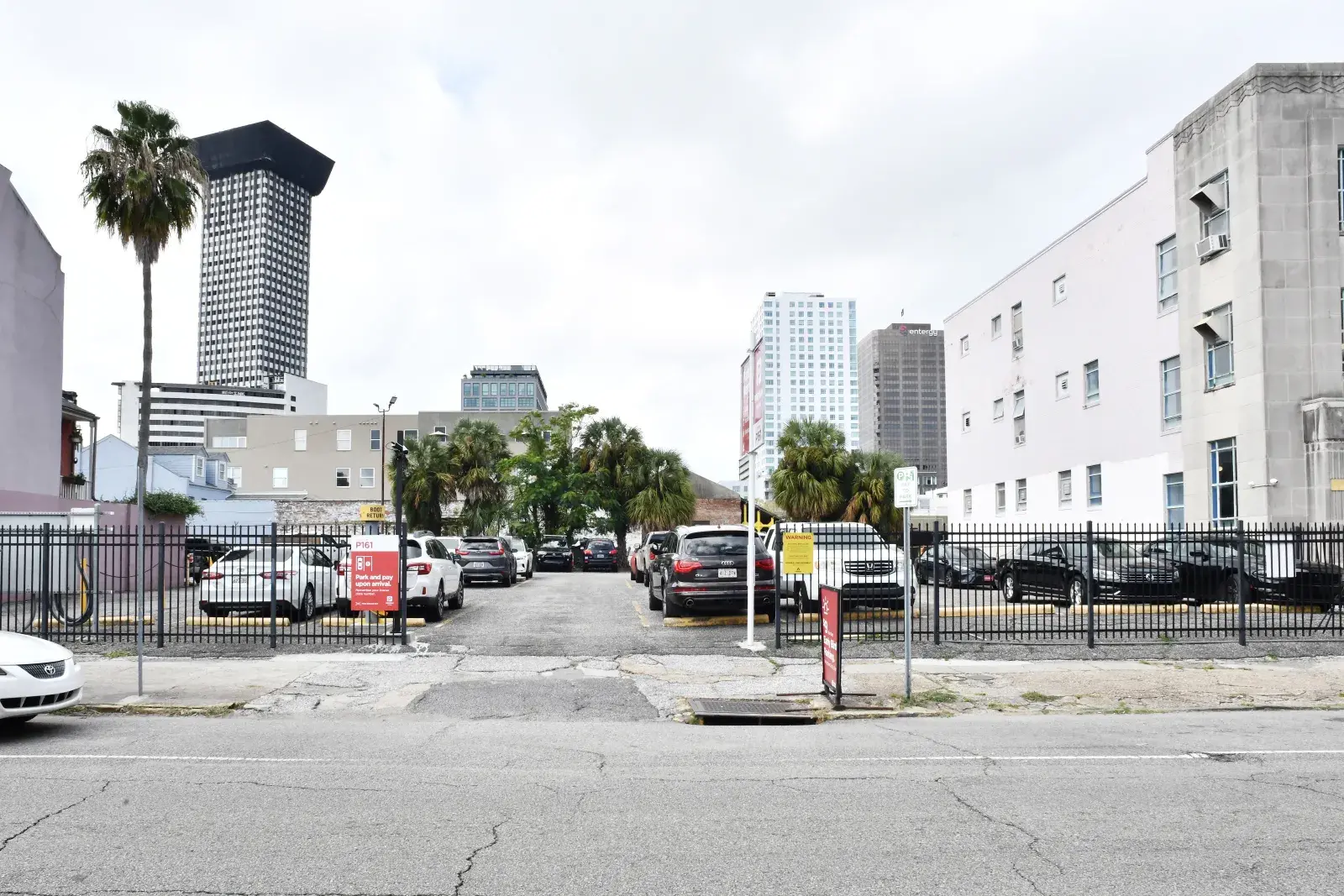 NOLA parking lot entrance