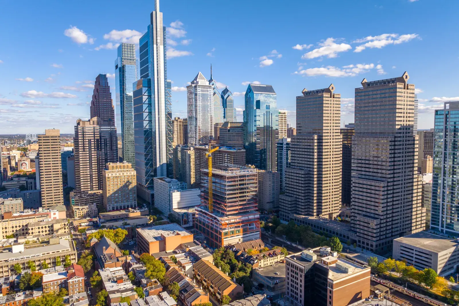 Chubb Center with city skyline