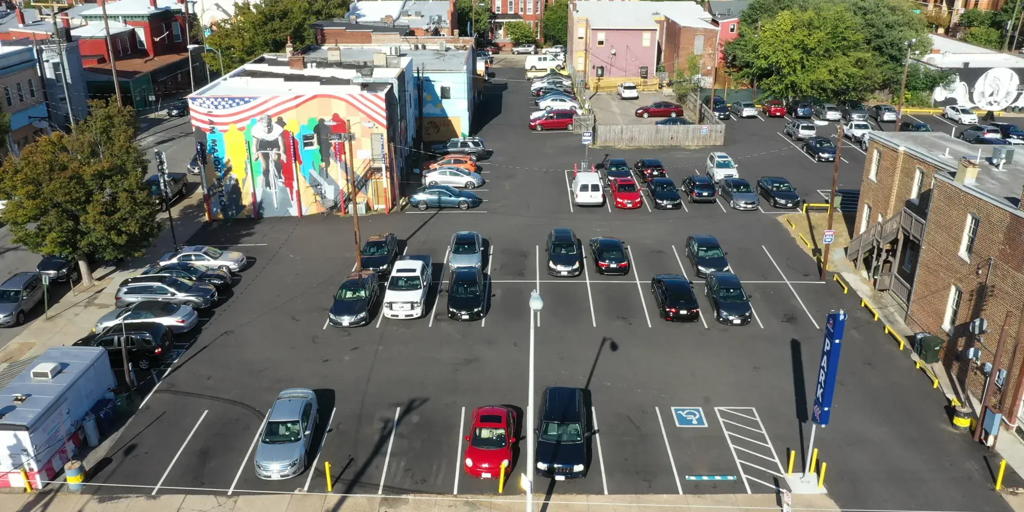 100 E Marshall lot in Aerial View