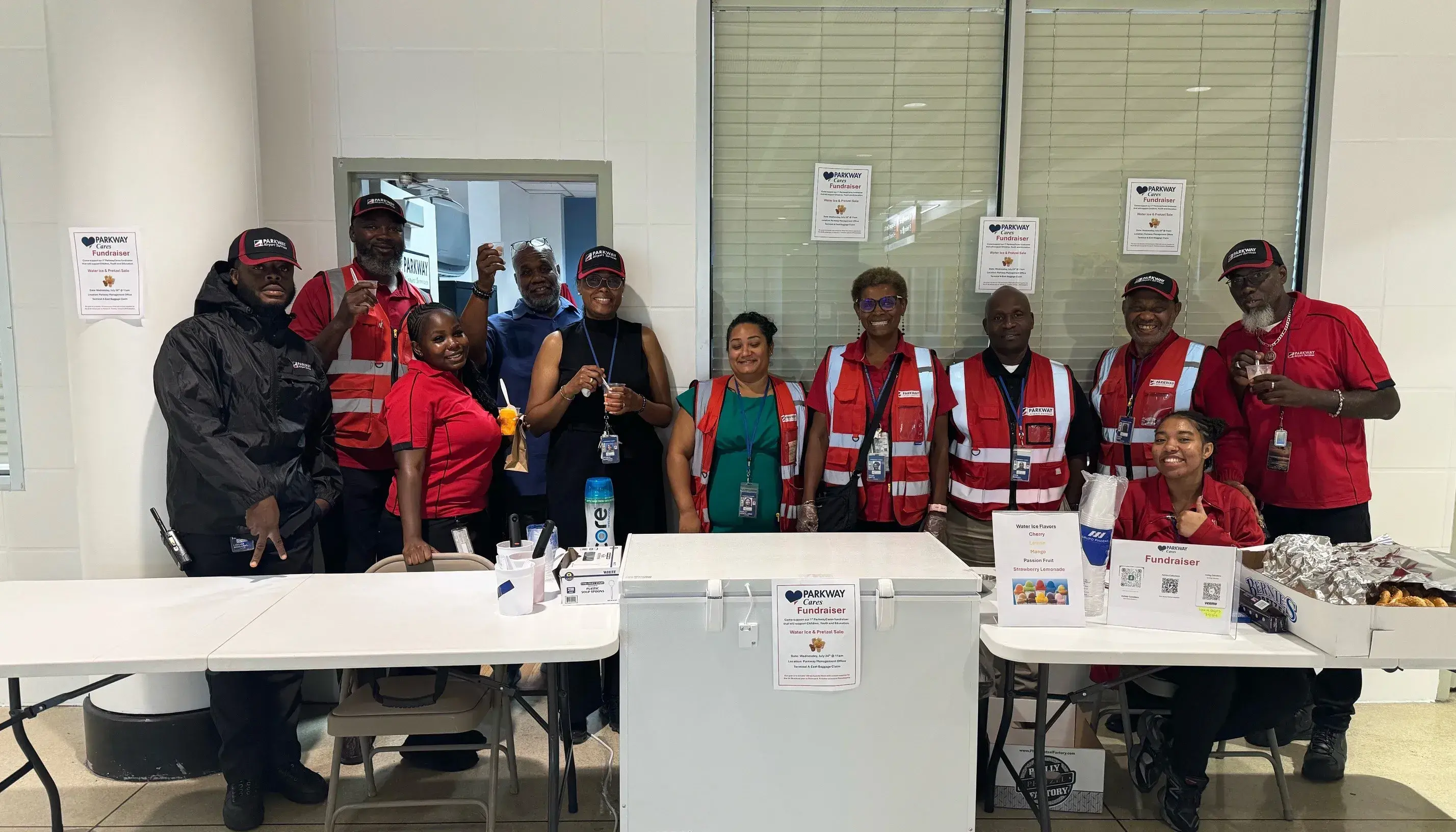  Parkway Cares event at the Airport: employees group photo